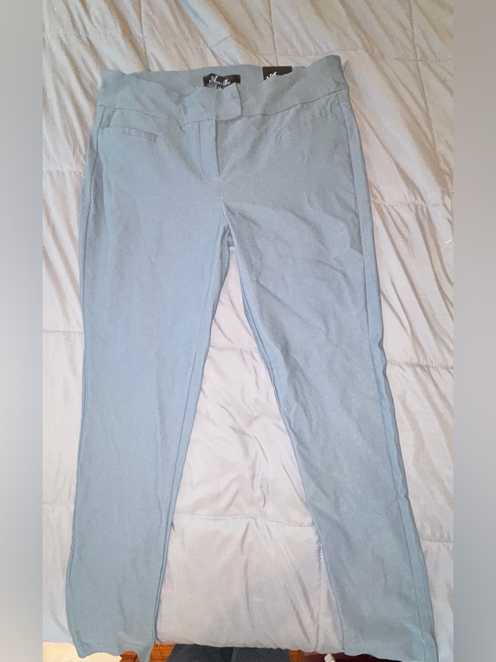 Alexa Rae Gray Stretch Straight Leg Dress Pants Size 14 NWT